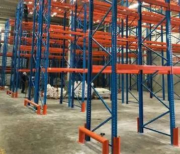 Estantería pesada azul y naranja